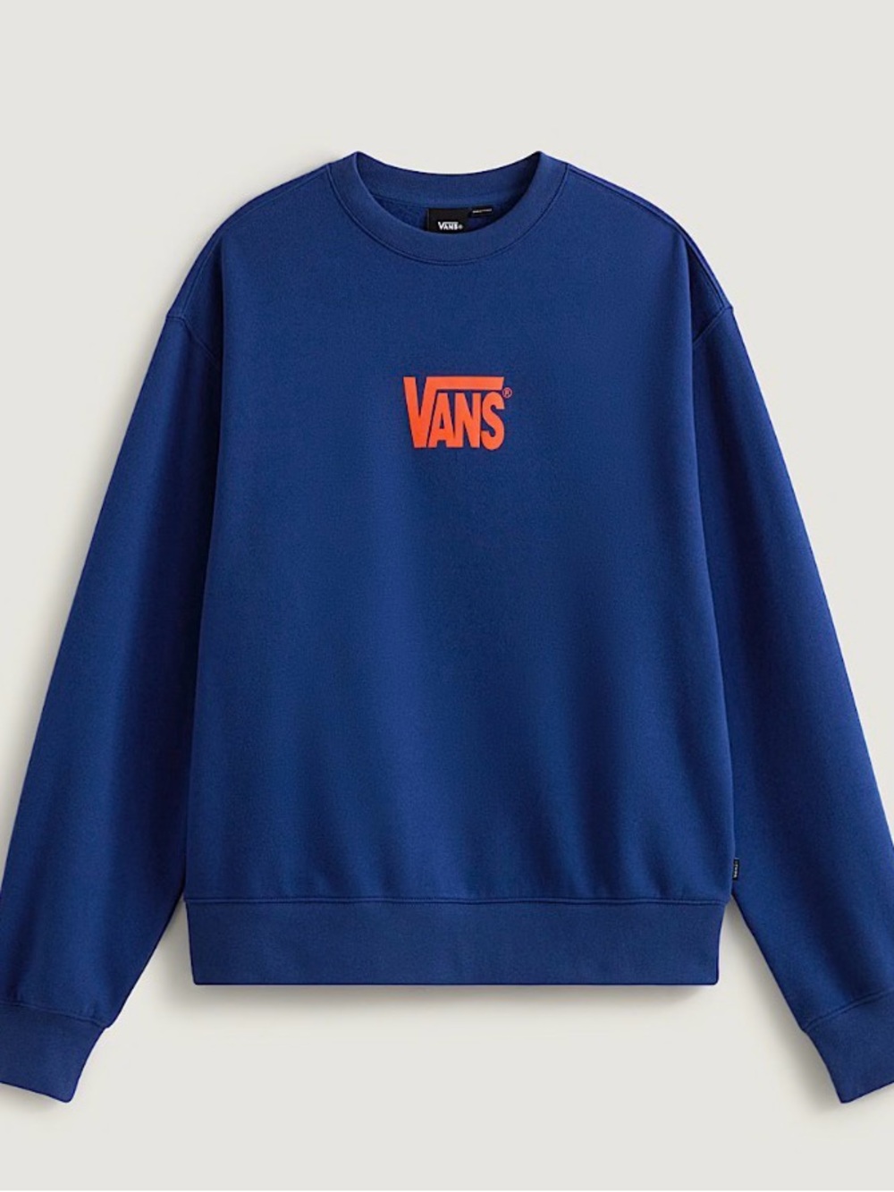 Vans Crewneck Sweatshirt in Navy with Orange Logo